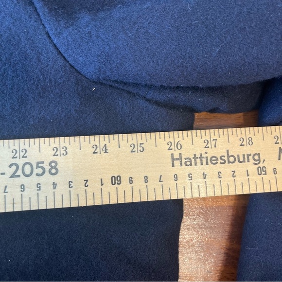 Men’s Woolrich Navy 100% wool coat jacket peacoat size XL - Picture 7 of 9